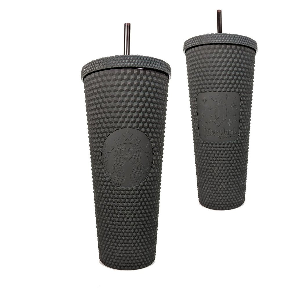 Disneyland  Limited Edition Starbucks Matte Black Studded Venti Tumbler - 24 Oz